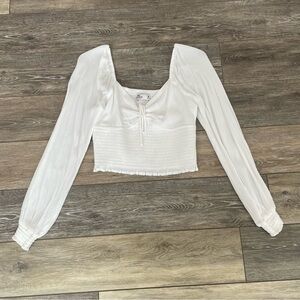 NWOT Hollister White Women's Long Sleeve Top